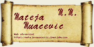 Mateja Muačević vizit kartica